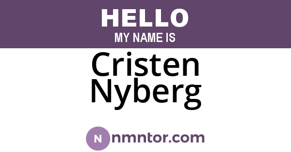 Cristen Nyberg