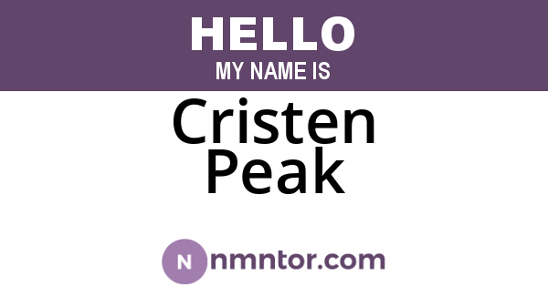 Cristen Peak