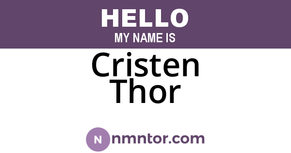 Cristen Thor