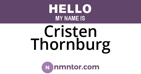Cristen Thornburg