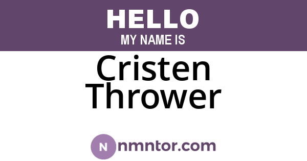 Cristen Thrower