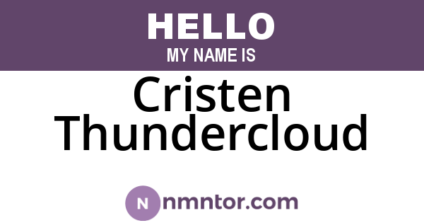 Cristen Thundercloud