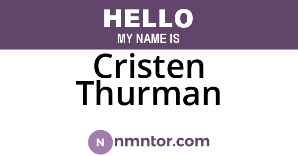 Cristen Thurman