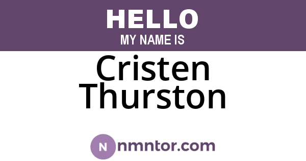 Cristen Thurston