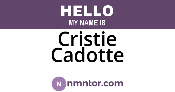 Cristie Cadotte