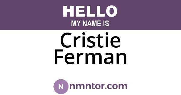 Cristie Ferman