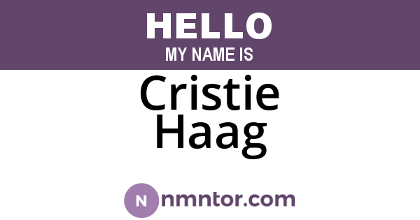 Cristie Haag