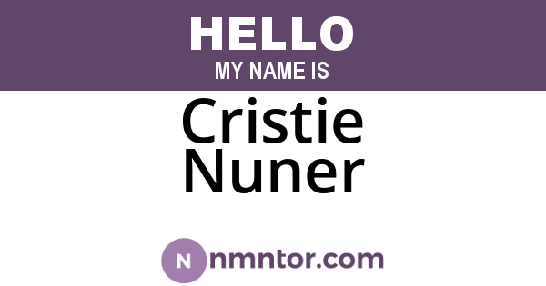 Cristie Nuner