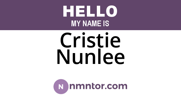 Cristie Nunlee
