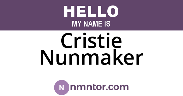 Cristie Nunmaker