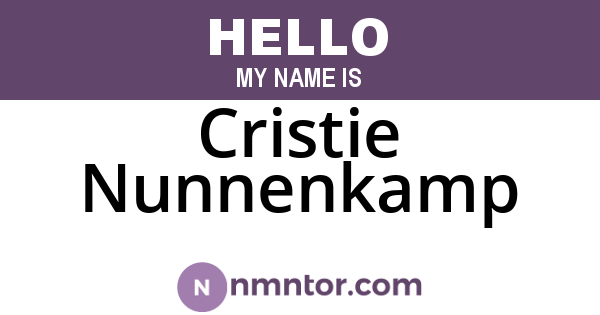 Cristie Nunnenkamp