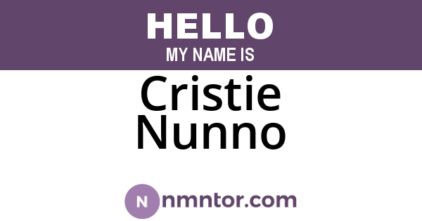 Cristie Nunno