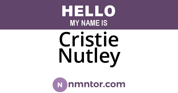 Cristie Nutley