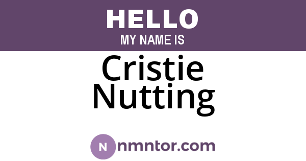 Cristie Nutting