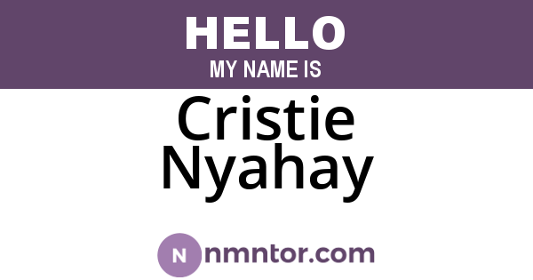Cristie Nyahay