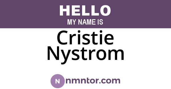 Cristie Nystrom