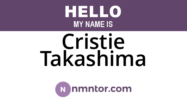 Cristie Takashima
