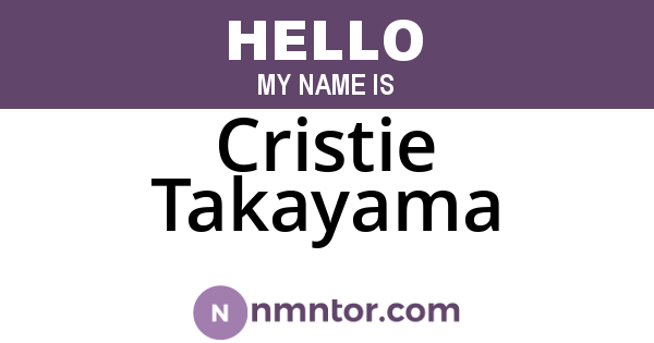 Cristie Takayama