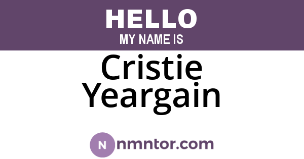 Cristie Yeargain