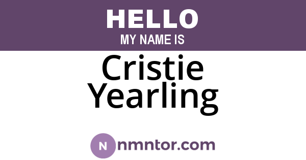 Cristie Yearling