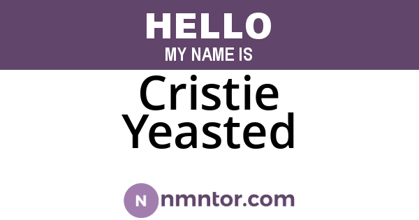 Cristie Yeasted