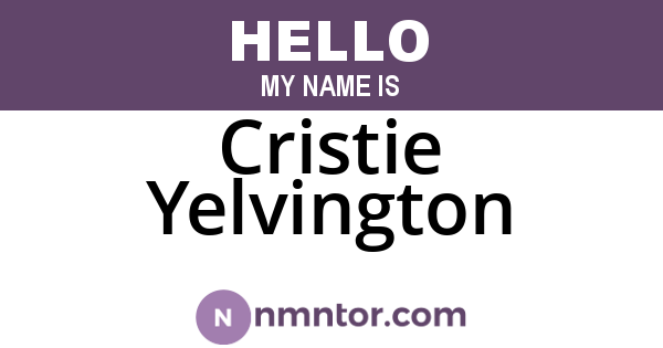 Cristie Yelvington