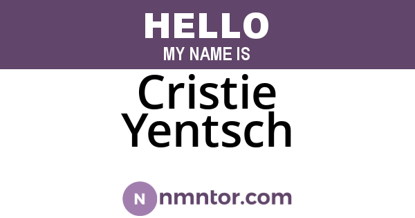 Cristie Yentsch