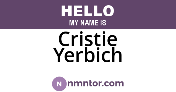 Cristie Yerbich