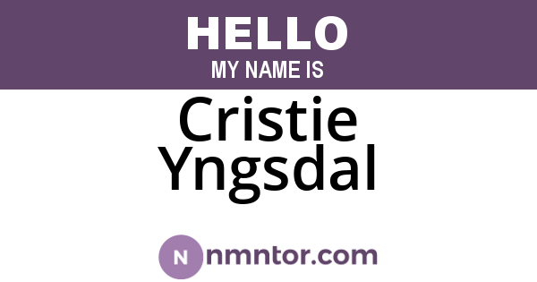 Cristie Yngsdal