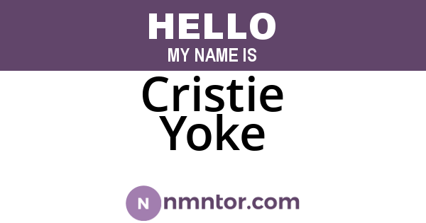 Cristie Yoke
