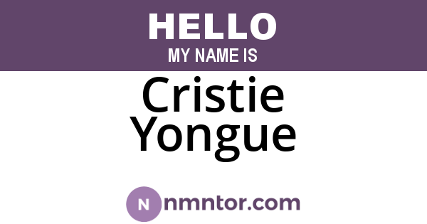 Cristie Yongue