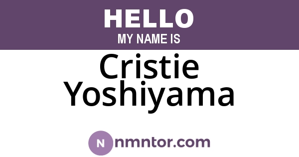 Cristie Yoshiyama
