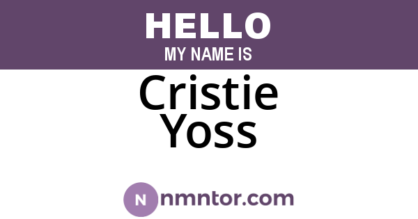 Cristie Yoss