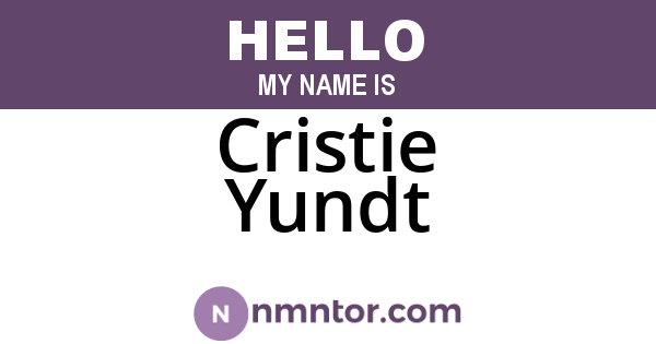 Cristie Yundt