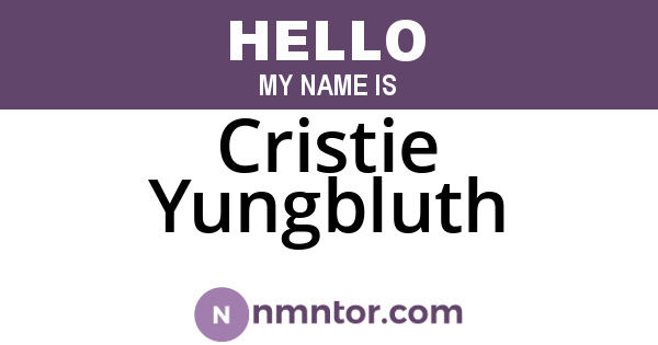 Cristie Yungbluth