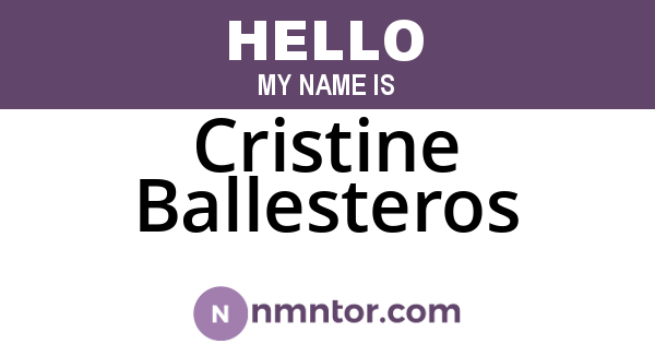 Cristine Ballesteros