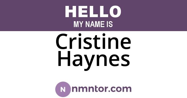 Cristine Haynes