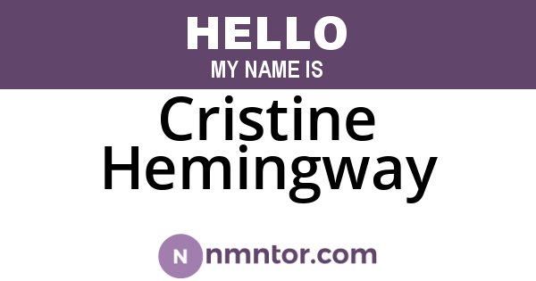 Cristine Hemingway