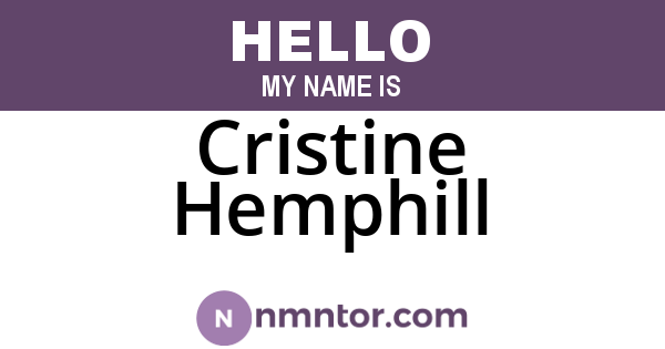 Cristine Hemphill