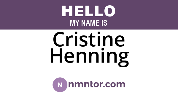 Cristine Henning