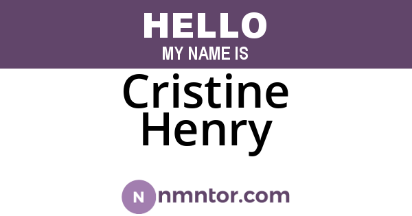 Cristine Henry