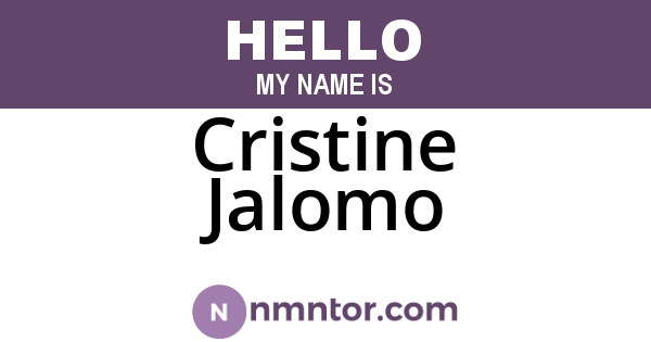 Cristine Jalomo