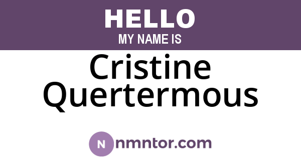 Cristine Quertermous