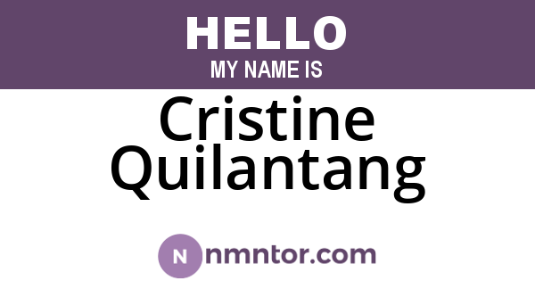 Cristine Quilantang