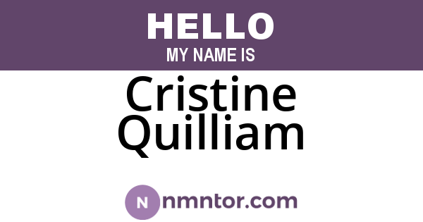 Cristine Quilliam