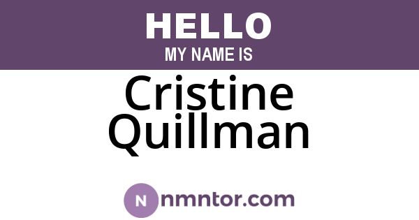 Cristine Quillman
