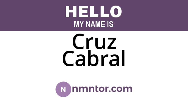 Cruz Cabral