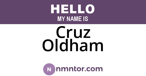 Cruz Oldham