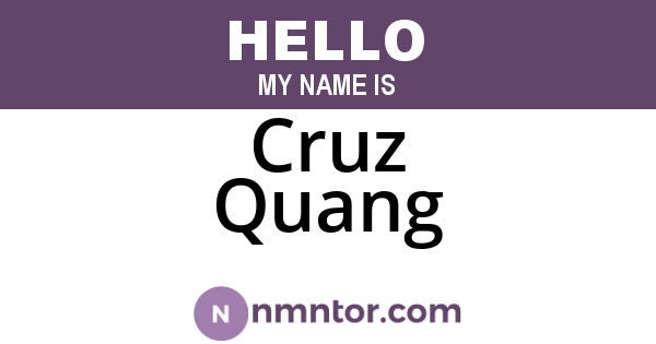 Cruz Quang