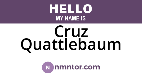 Cruz Quattlebaum